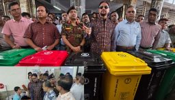 চট্টগ্রাম মেডিকেল কলেজ হাসপাতালে ২০০টি বর্জ্য পৃথকীকরণ বিন দিলেন মেয়র ডা. শাহাদাত হোসেন
