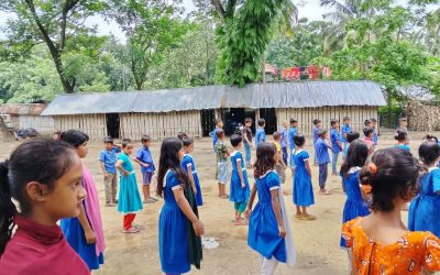 ছয় বছর ধরে ছাপড়াঘরে পাঠদান সুন্দর একটি স্কুল ভবনের অপেক্ষায় পাড়িয়ালীর শিশুরা