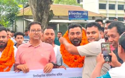 পলাশবাড়ী পৌর শ্রমিকদলের আহবায়ক শরিফুল ইসলাম বাবু, সদস্য সচিব ইউসুব মন্ডল নয়ন