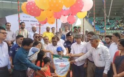 শেরপুরে জেলা প্রশাসক গোল্ডকাপ ফুটবল টুর্নামেন্টের উদ্বোধন