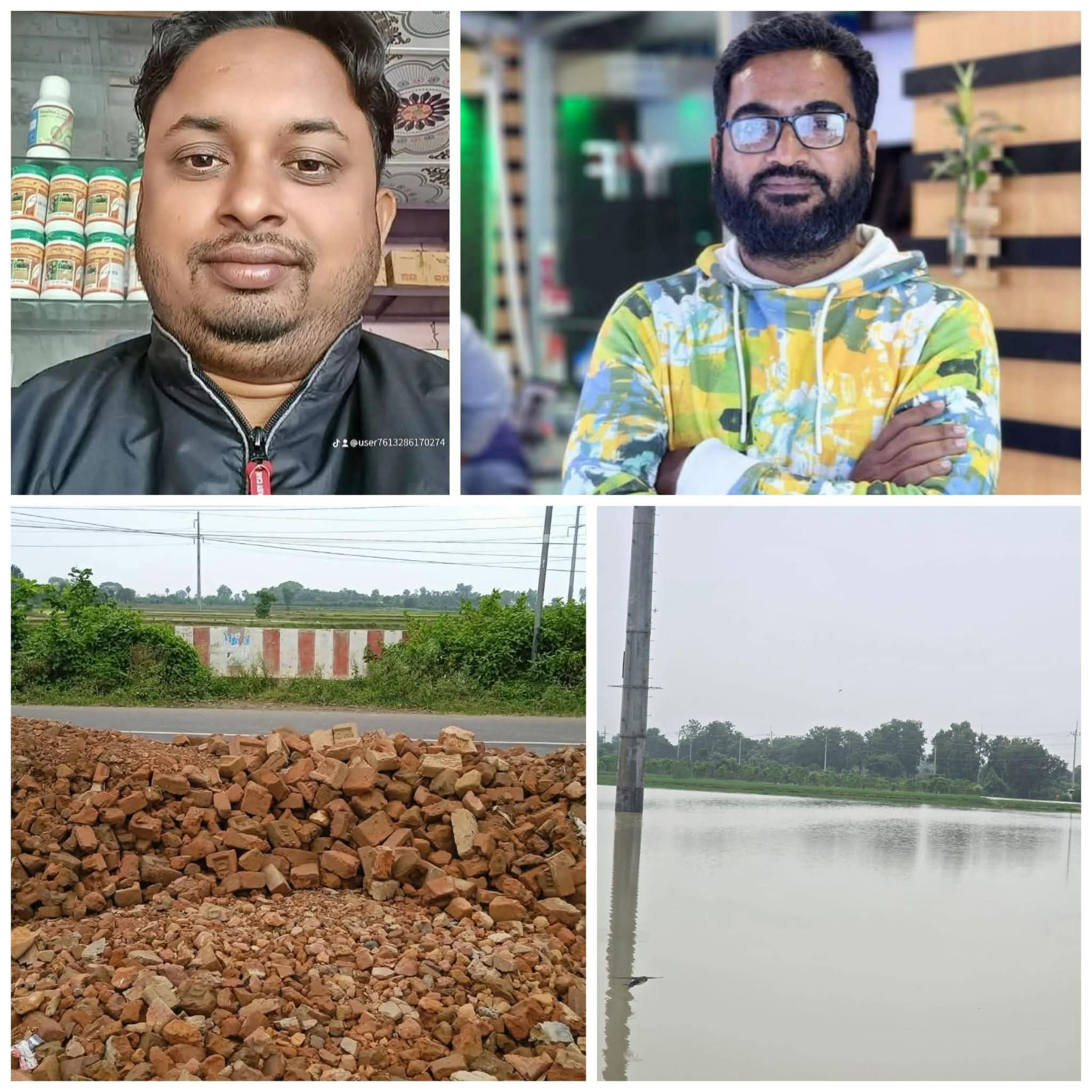 চাঁপাইনবাবগঞ্জে ভূমিদস্যু ফারুকের নেতৃত্বে সরকারী কালভার্টের রেলিং ভেঙ্গে আবাসন প্রকল্পের রাস্তা নির্মাণ, ডুবেছে রাস্তাঘাট-ফসলি জমি