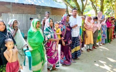 গাইবান্ধায় হামলা মারপিট : মামলার আসামীদের গ্রেফতারসহ বিচারের দাবিতে মানববন্ধন