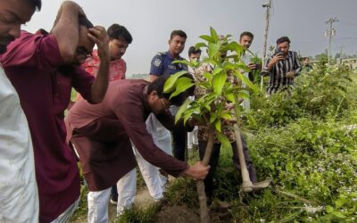 জবির দ্বিতীয় ক্যাম্পাসে দুই শতাধিক গাছ রোপণ করলেন ছাত্রদল নেতা জাফর